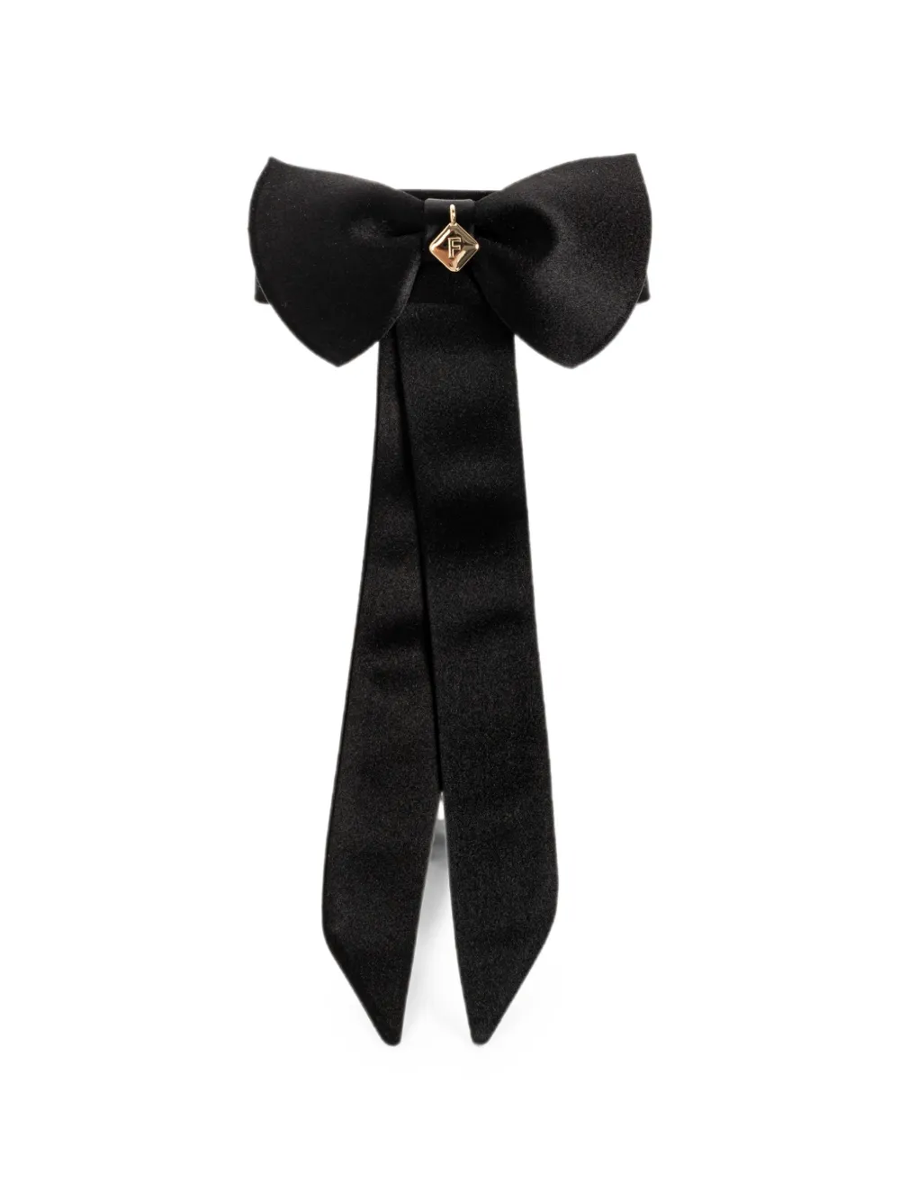 Ferragamo bow-detail logo-charm hair clip - Nero