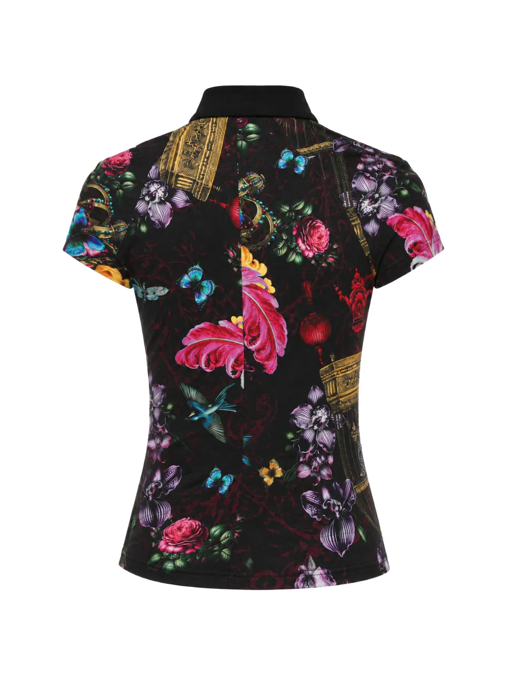 Versace Jeans Couture Qipao Plachet C T-shirt Zwart