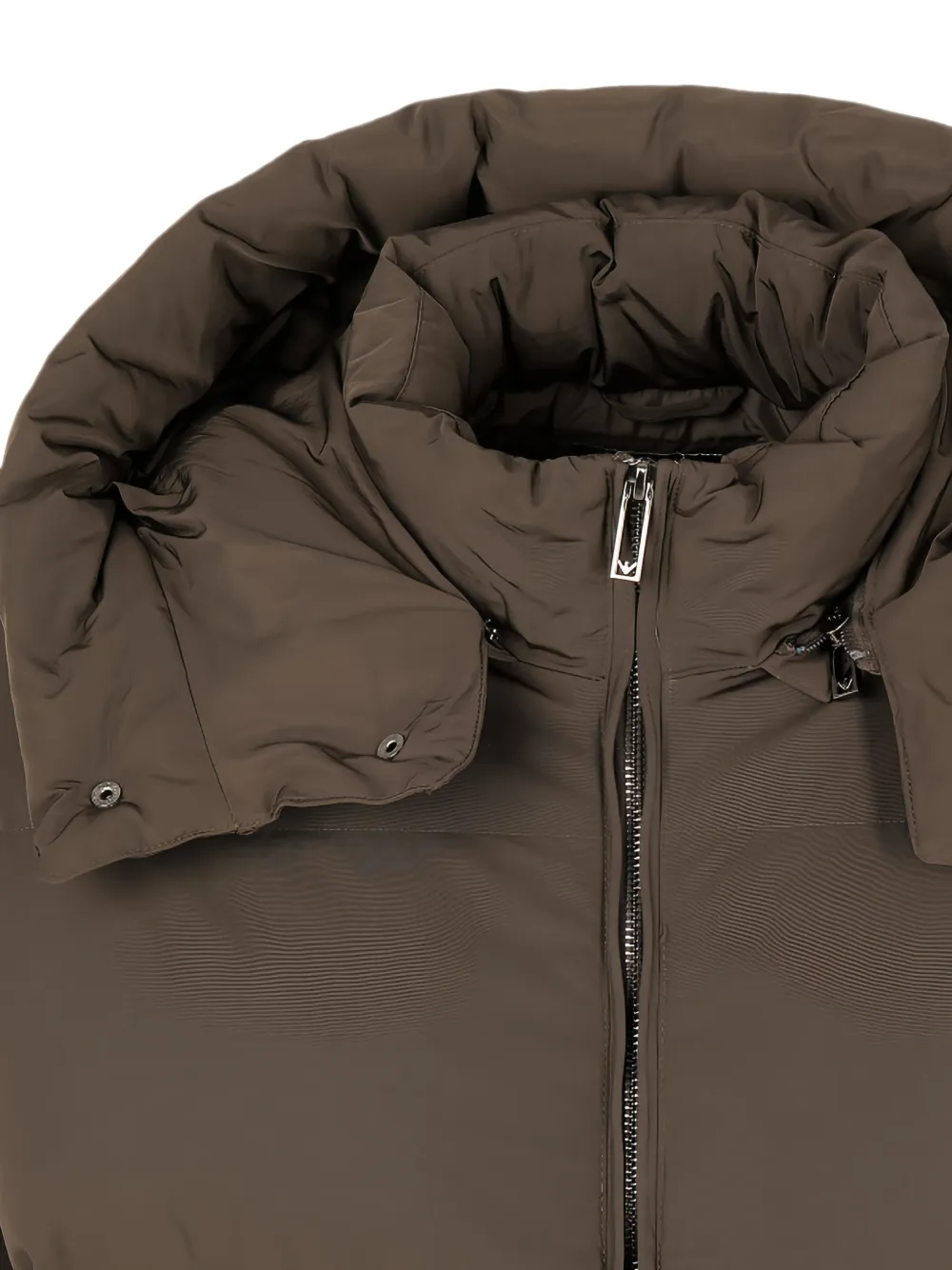 Emporio Armani Gewatteerd jack met capuchon Bruin