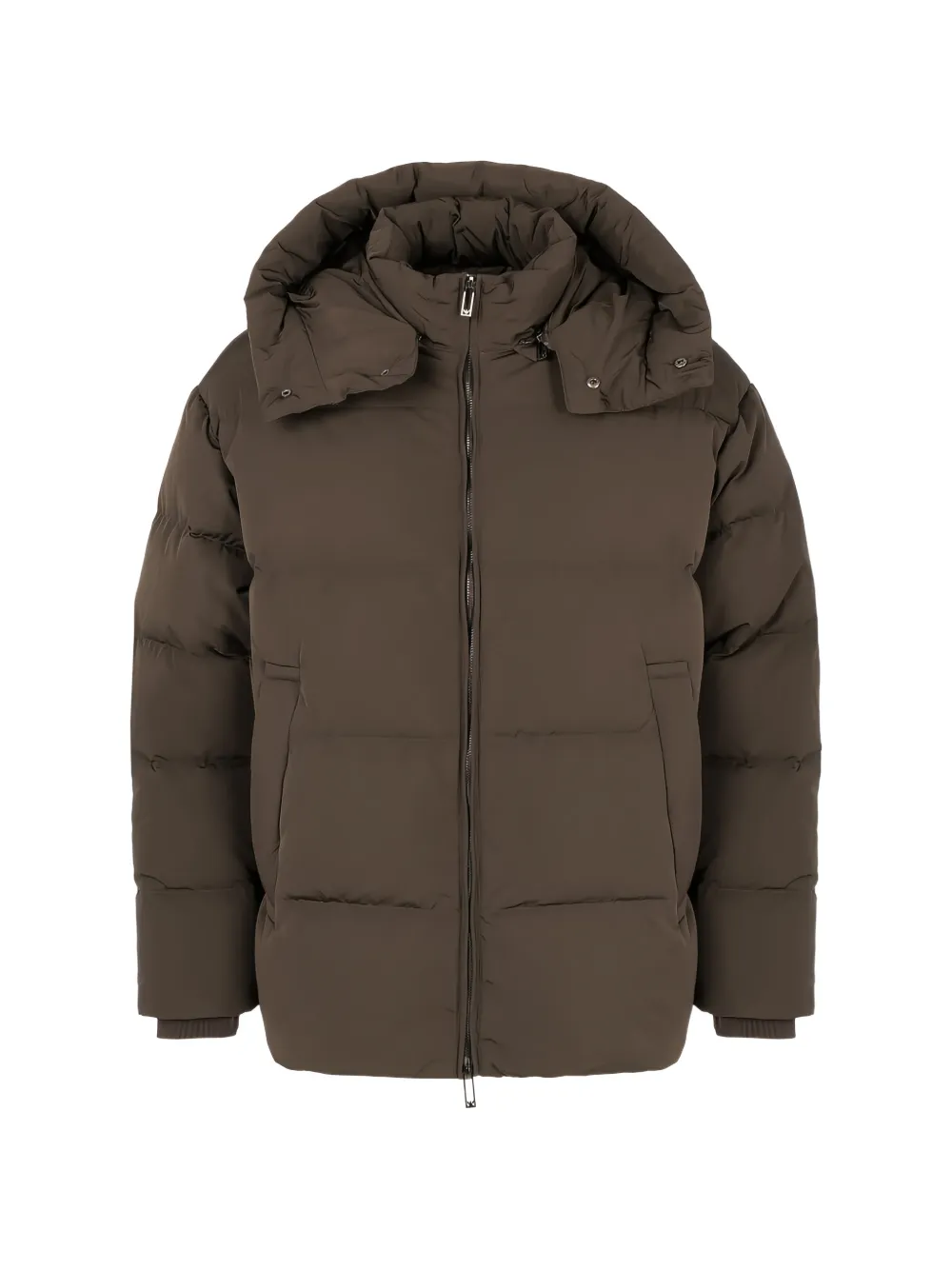 Emporio Armani hooded padded jacket - Braun
