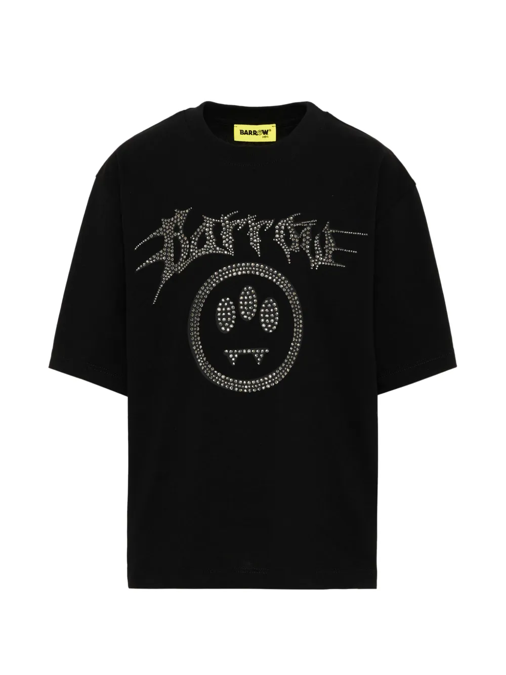 Barrow kids rhinestone-embellished logo T-shirt - Nero