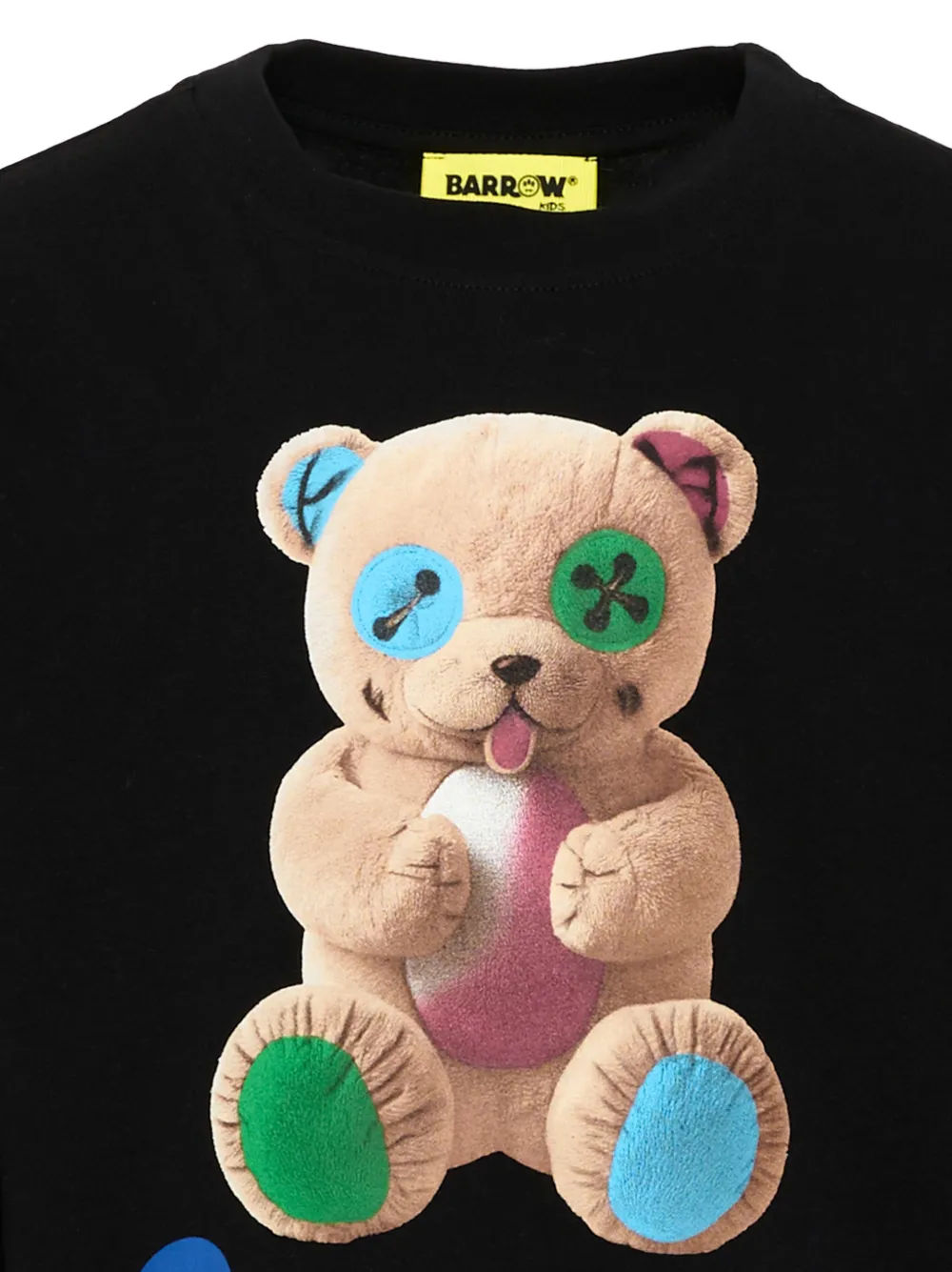 Barrow kids teddy-bear print long-sleeve T-shirt Zwart