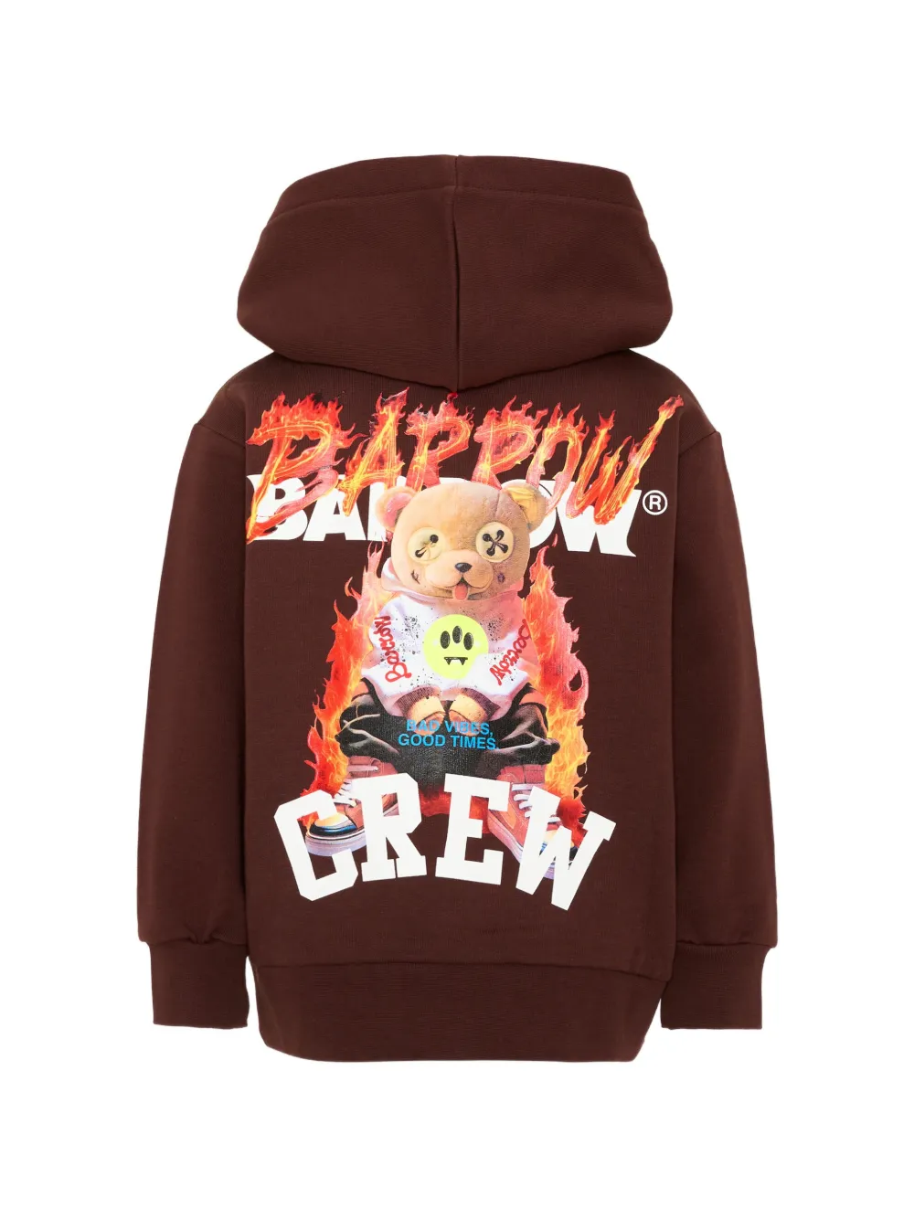 Barrow kids Hoodie met logo-print en grafische printt Bruin