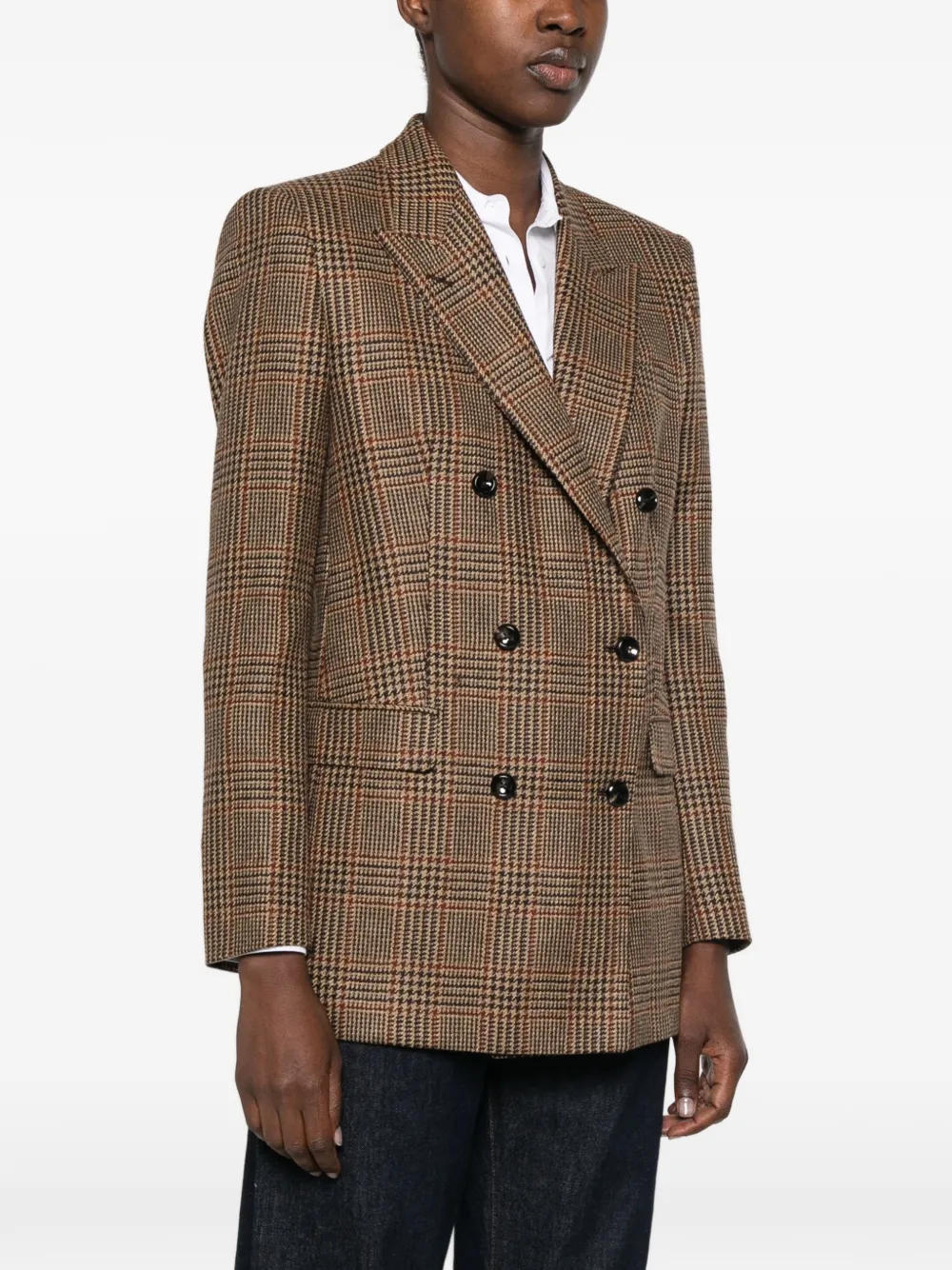 Tagliatore Prince of Wales Jasmine blazer Bruin