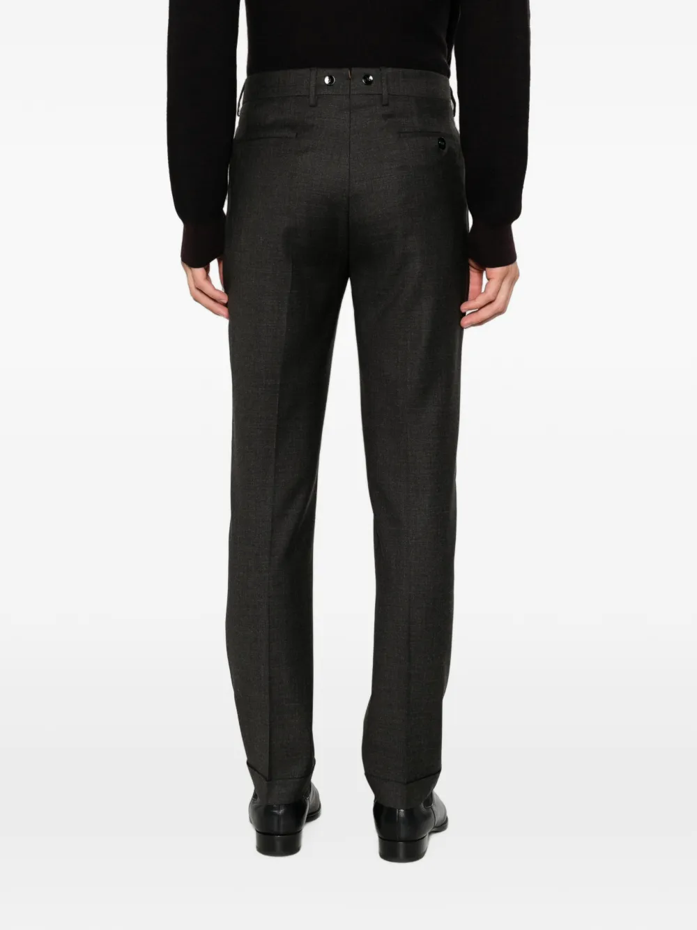 Berwich Barber Long pantalon met plooien Bruin