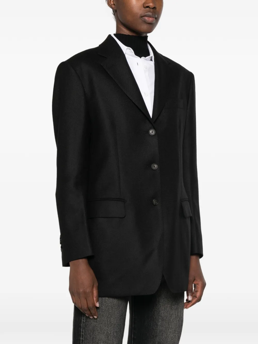 Tagliatore Blazer met enkele rij knopen Zwart