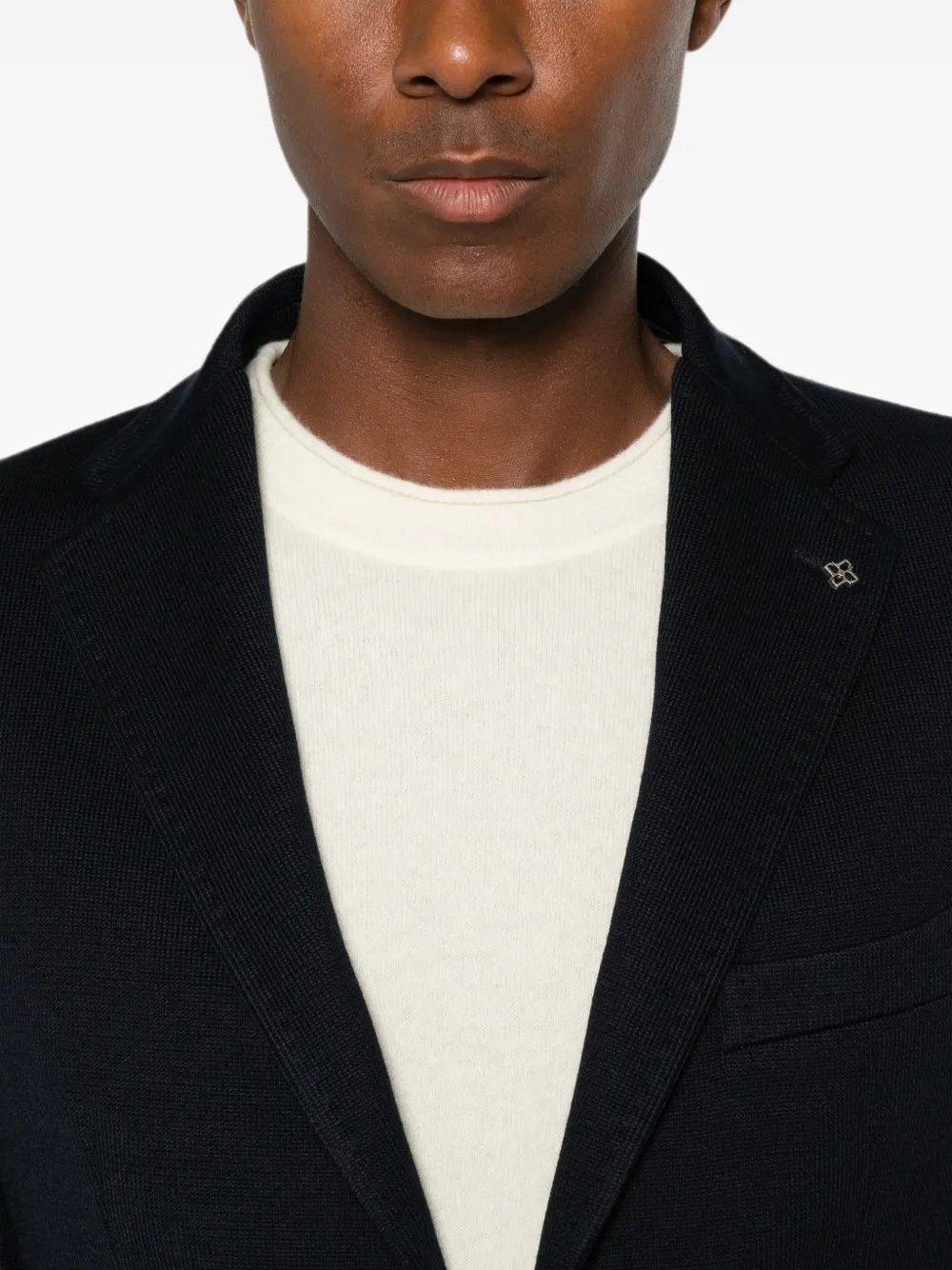 Tagliatore Blazer met enkele rij knopen en gekerfde revers Blauw