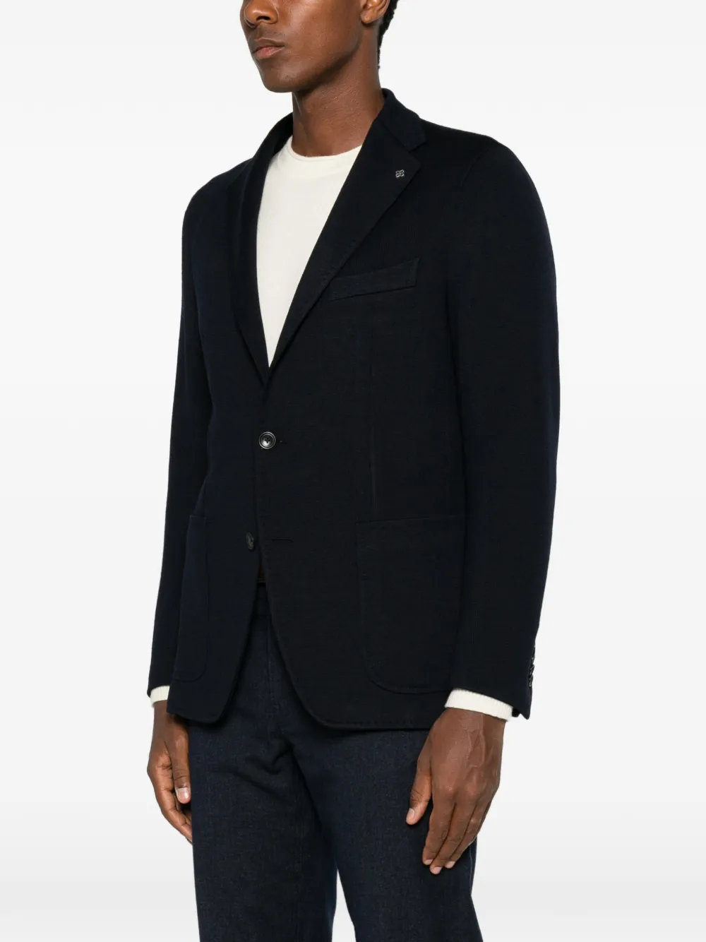Tagliatore Blazer met enkele rij knopen en gekerfde revers Blauw
