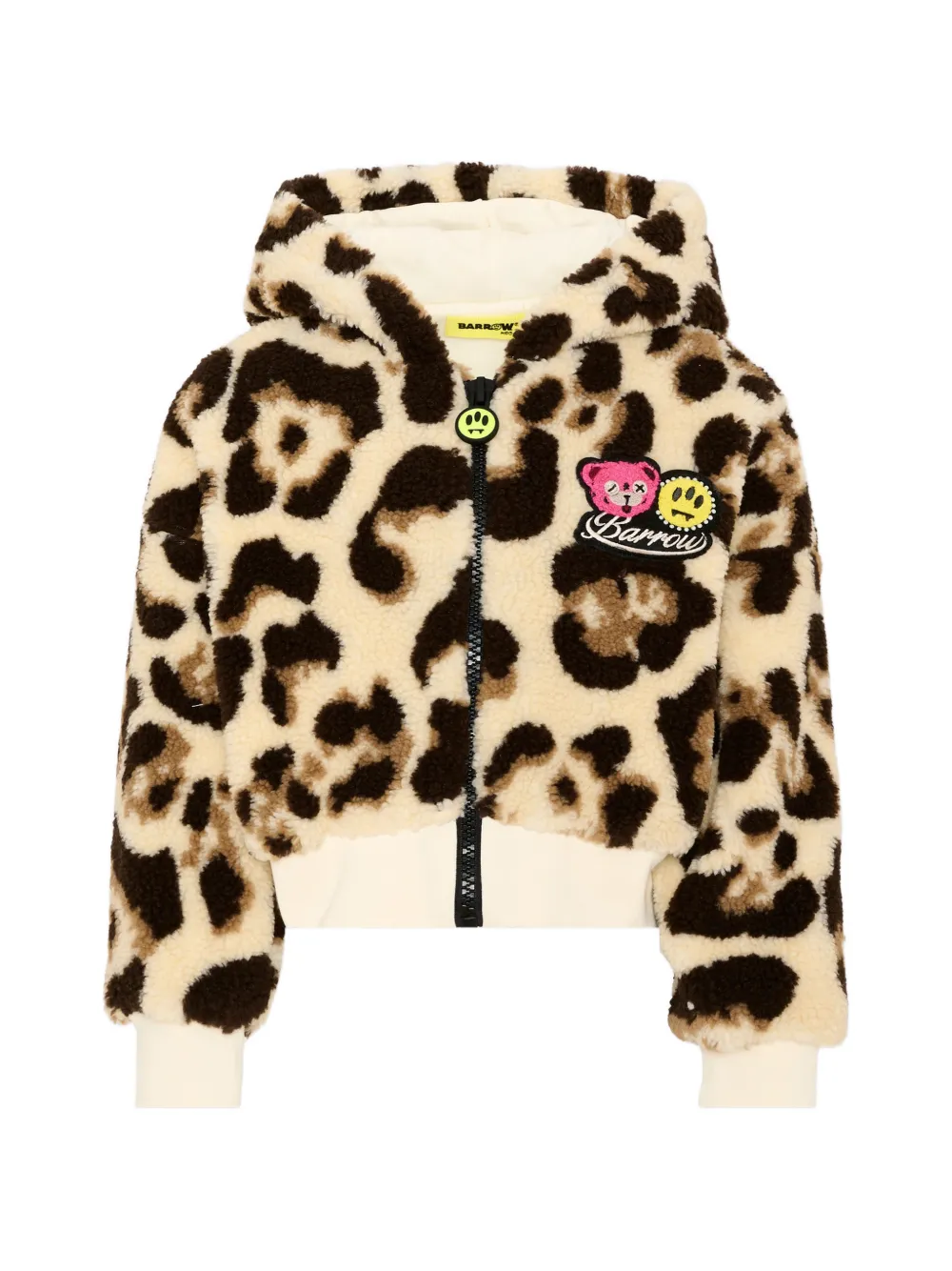 Barrow kids leopard-print faux-fur jacket - Toni neutri