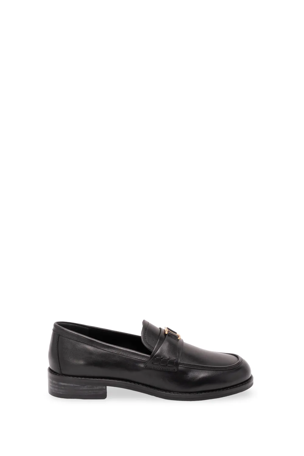 TWINSET leather loafers with logo - Schwarz