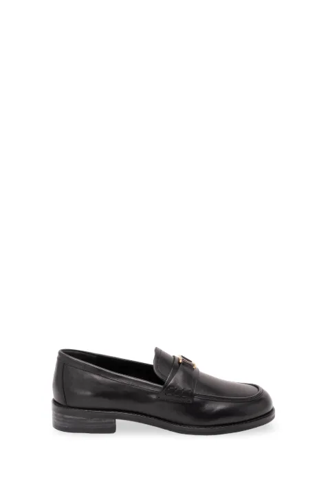 TWINSET leather loafers with logo