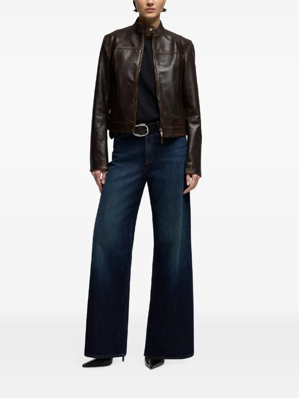 7 For All Mankind wide-leg jeans Blauw