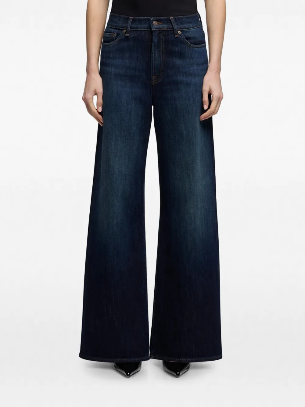 7 For All Mankind wide-leg jeans Blauw