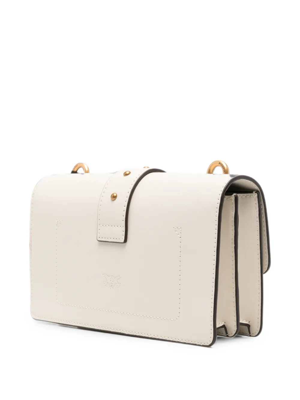 PINKO Love One leren crossbodytas Beige