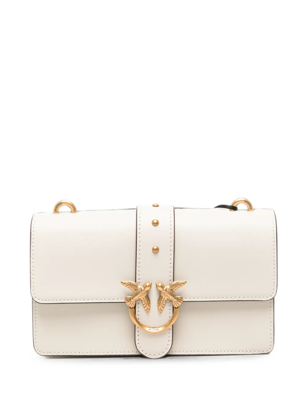 PINKO mini Love One leather crossbody bag - Toni neutri