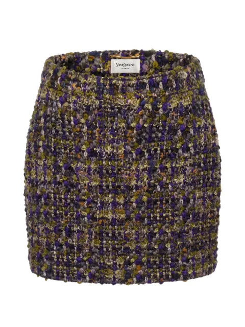 Saint Laurent bouclé-knit skirt