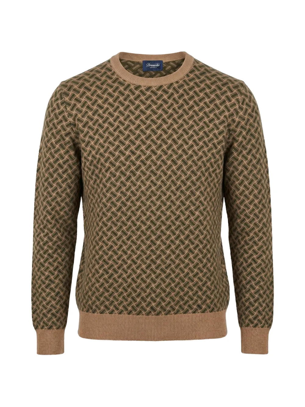 Drumohr geometric-pattern cashmere sweater - Toni neutri