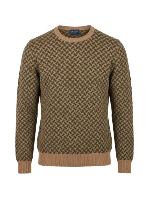 Drumohr geometric-pattern cashmere sweater