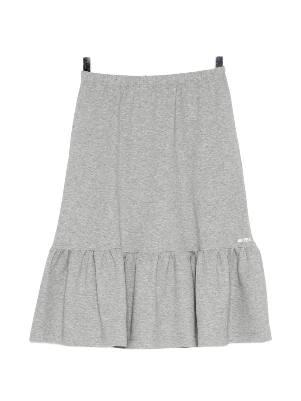 AO YES ruffled jersey skirt - Grigio