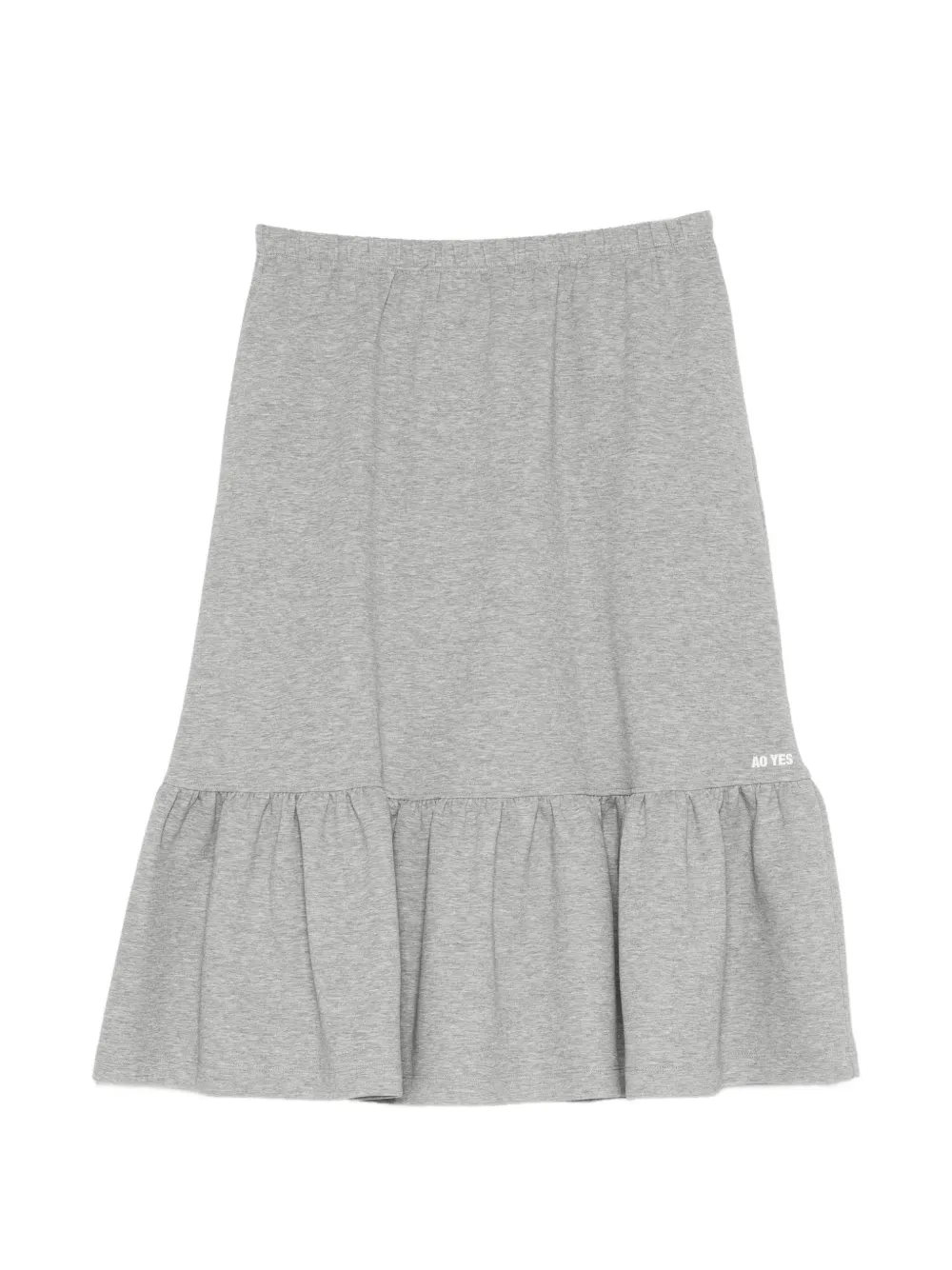 AO YES ruffled jersey skirt - Grigio