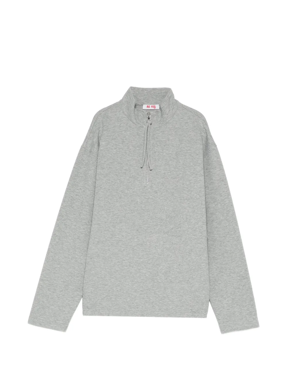 AO YES quarter-zip embroidered sweater