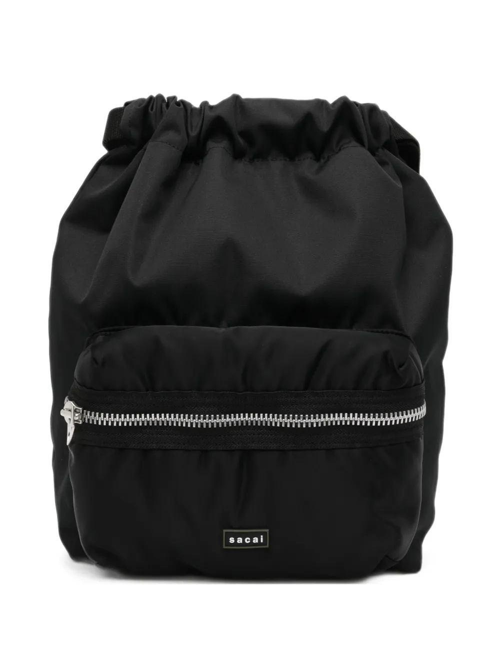 sacai drawstring zip-pocket backpack - Schwarz
