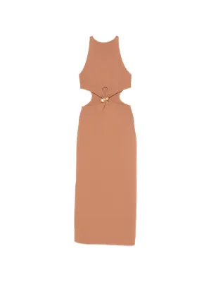 lola cut out dress kookai Cult Gaia Cypress cut-out Midi | Brown Designer wardrobe Style #:SP26521 Bible Summer Edit Black Bodycon Wearing a size small