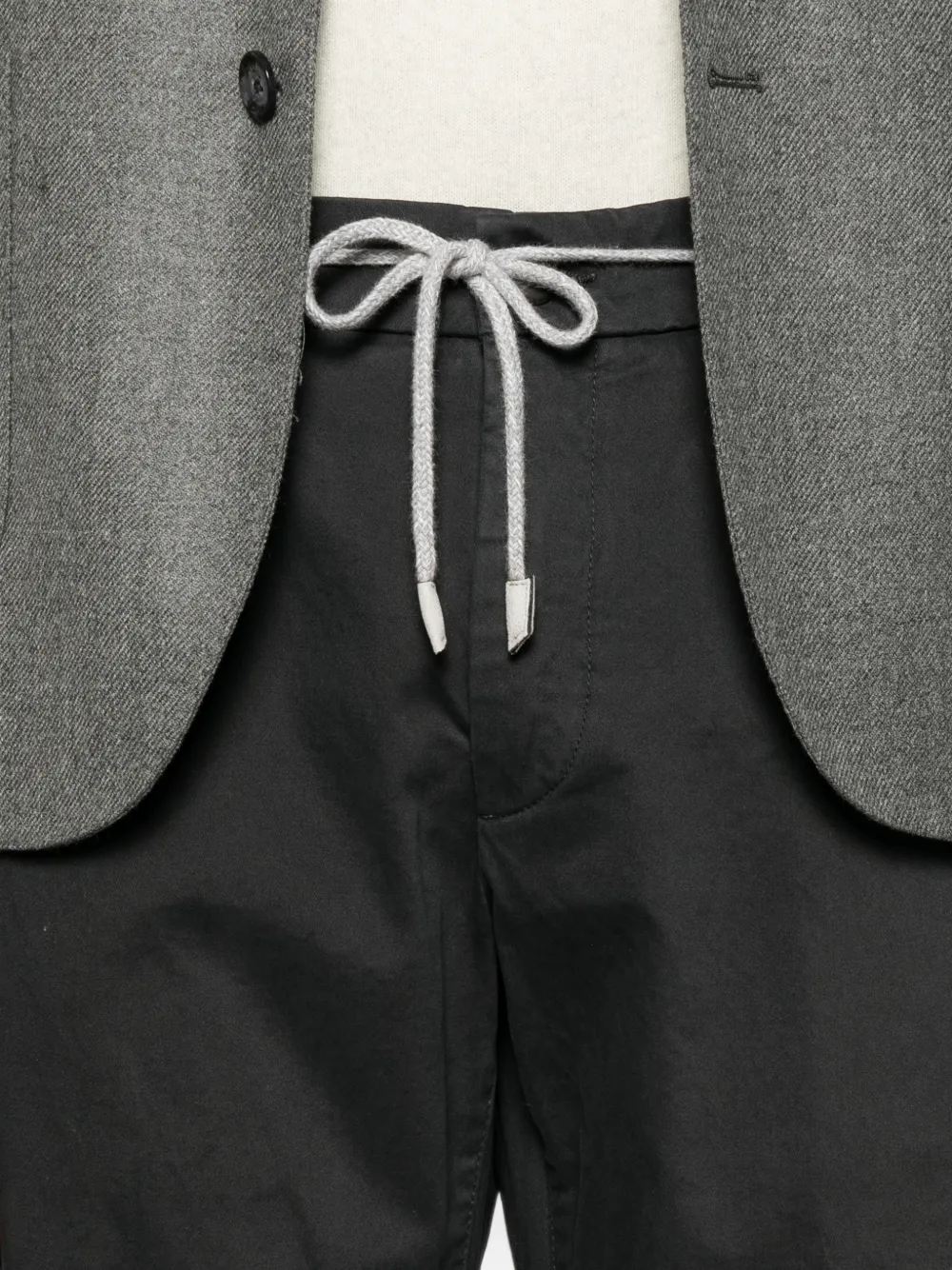 Eleventy Straight broek met trekkoord Grijs
