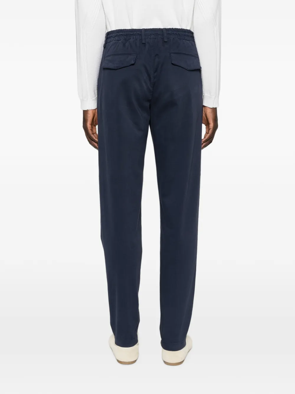 Eleventy Straight broek met trekkoord Blauw