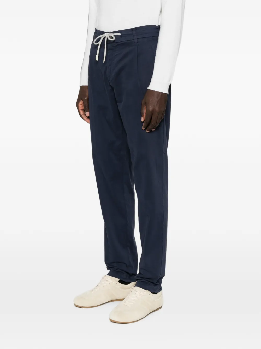 Eleventy Straight broek met trekkoord Blauw
