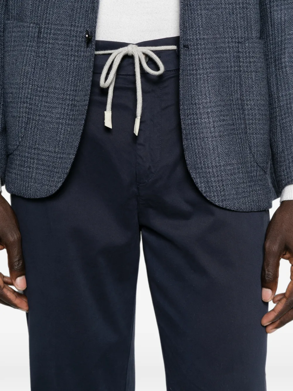 Eleventy Straight broek met trekkoord Blauw