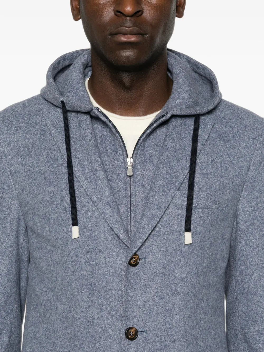 Eleventy Jack met capuchon Blauw