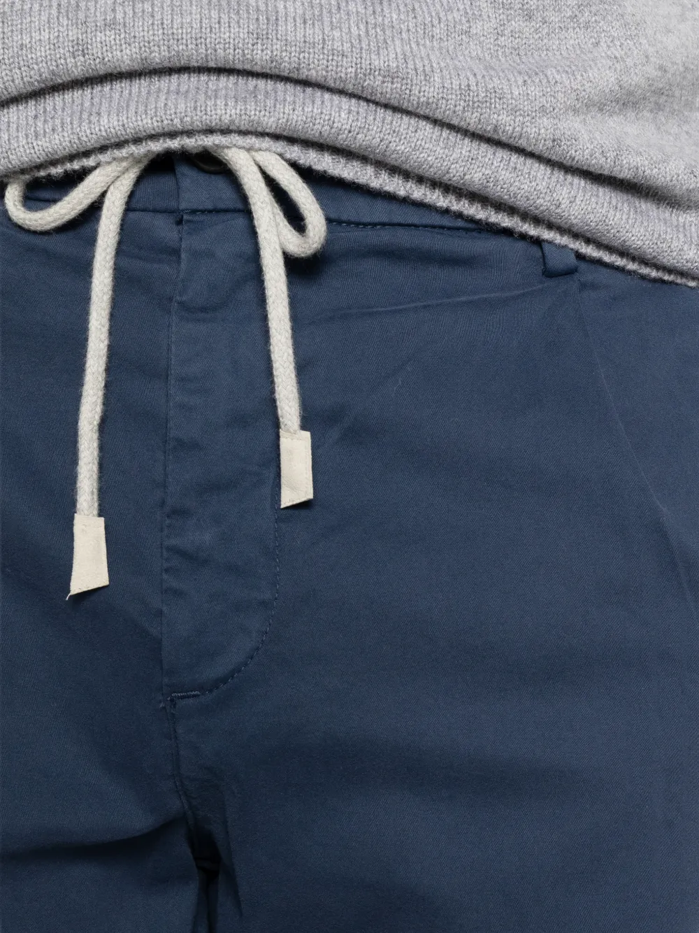 Eleventy Straight broek met trekkoordtaille Blauw