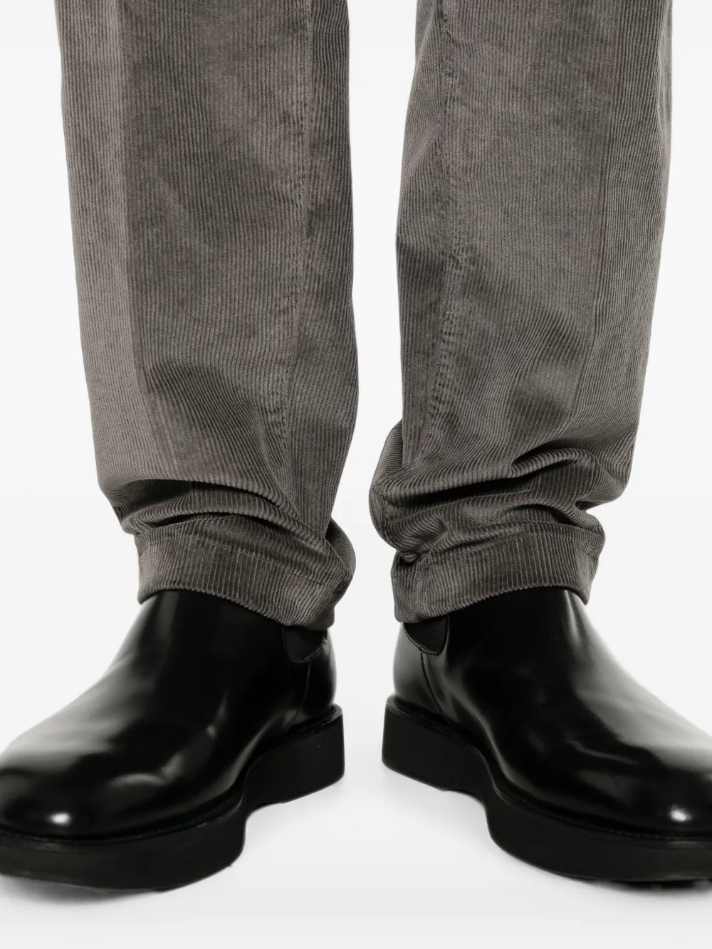 Eleventy Ribfluwelen broek Grijs