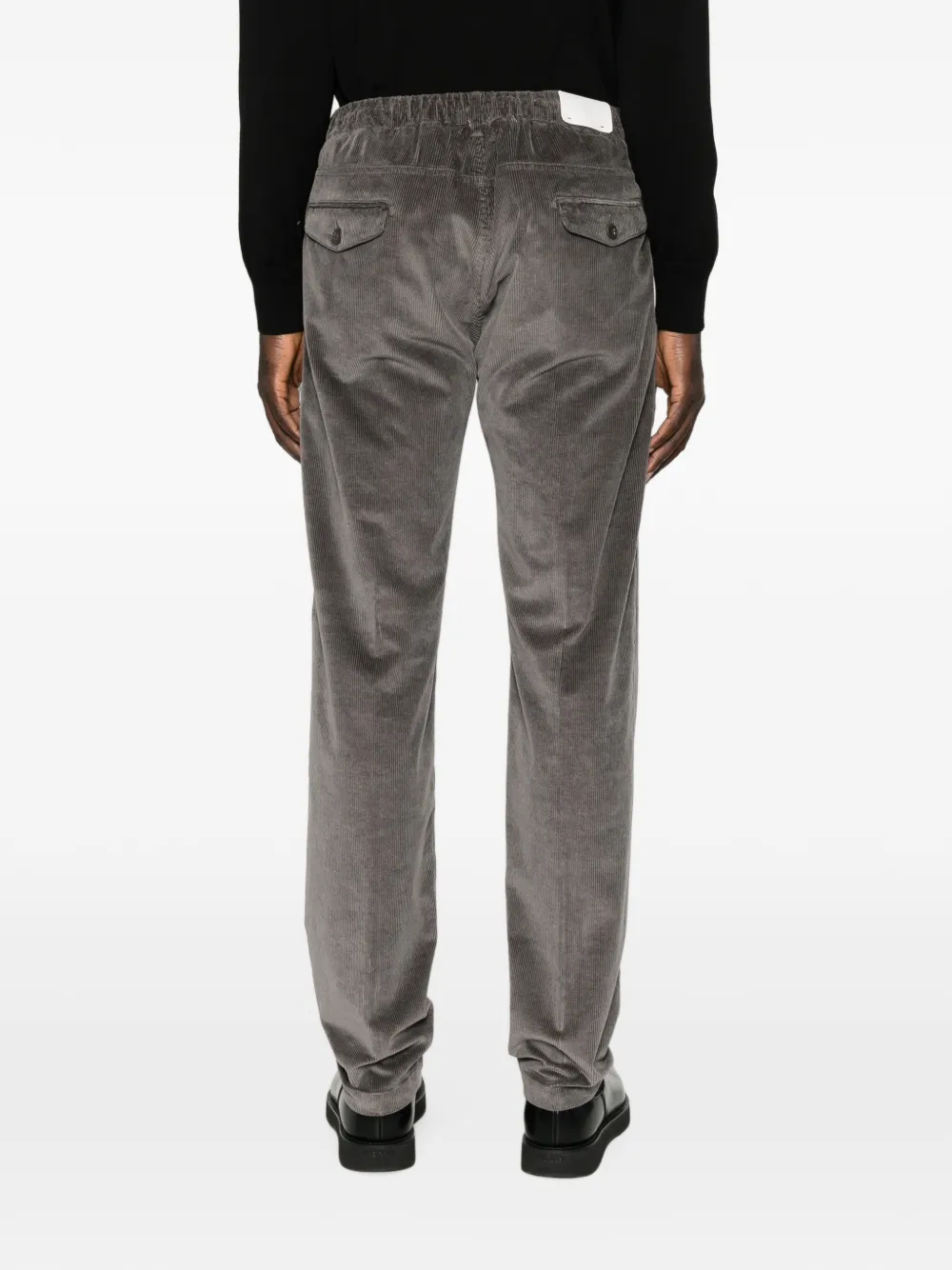 Eleventy Ribfluwelen broek Grijs