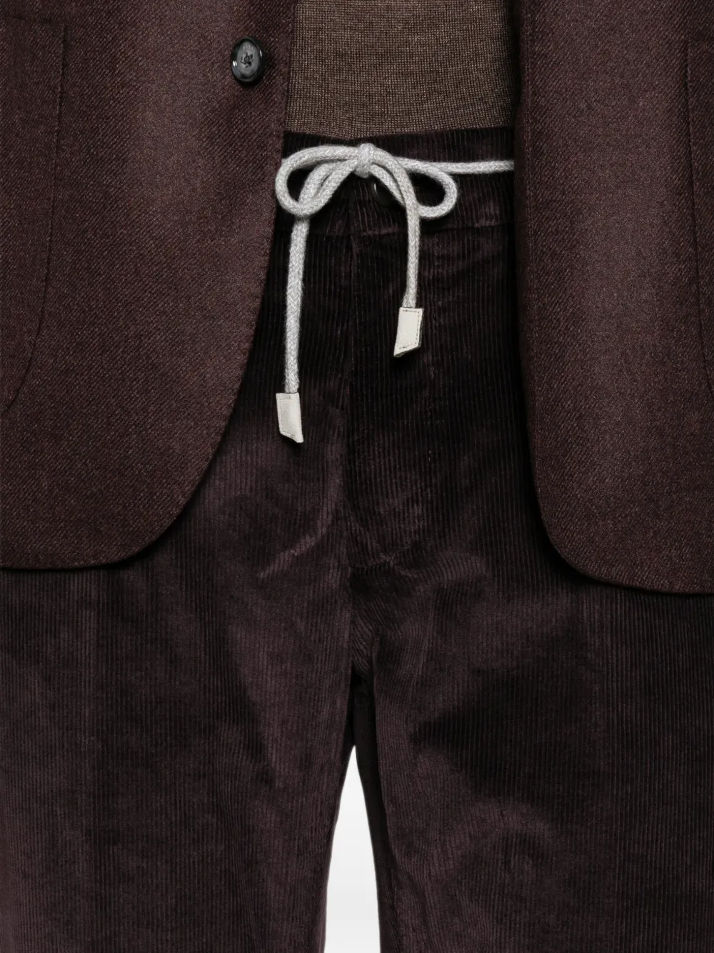 Eleventy Ribfluwelen broek Paars