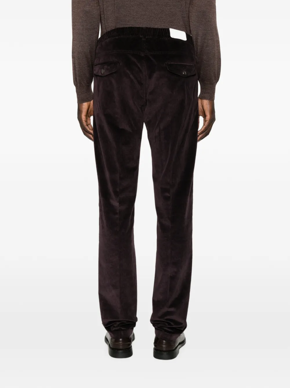 Eleventy Ribfluwelen broek Paars