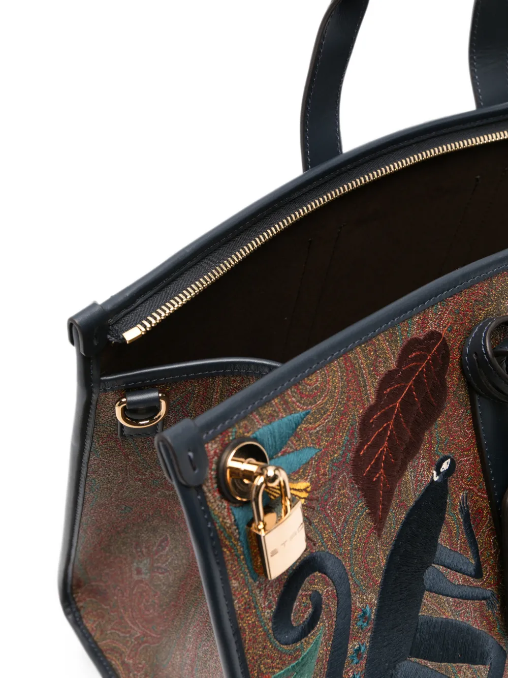ETRO Shopper met geborduurd paisley Beige