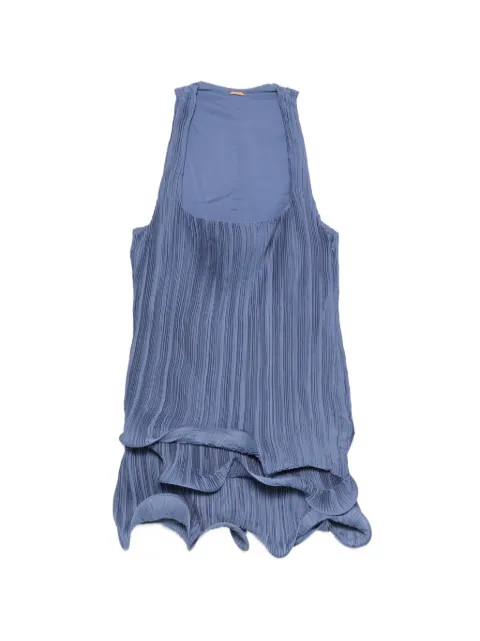 Cult Gaia vestido corto Marsa con volantes y efecto plisado