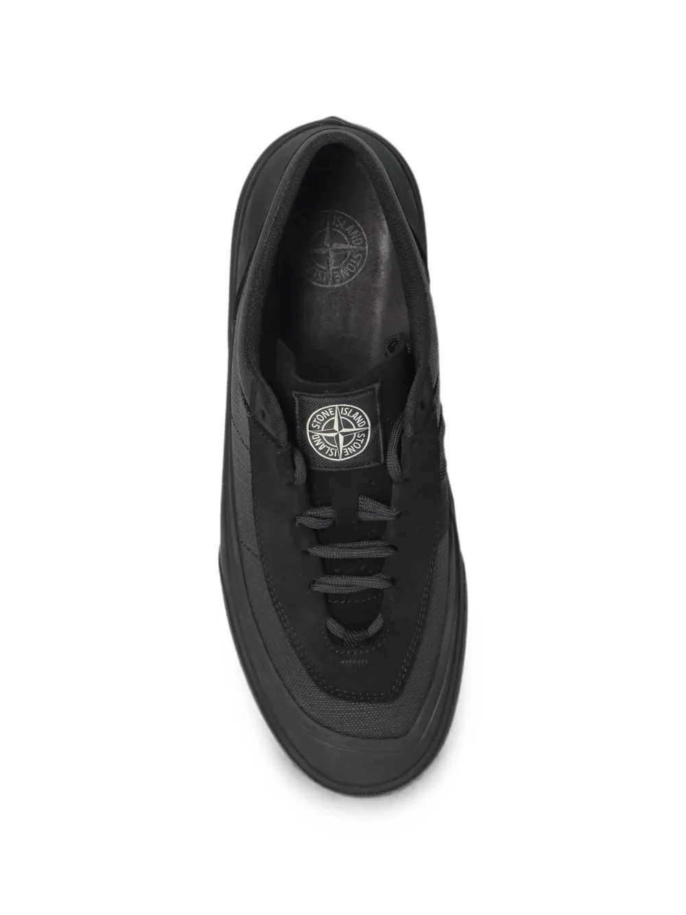 Stone Island S100020 canvas suede trainers Zwart
