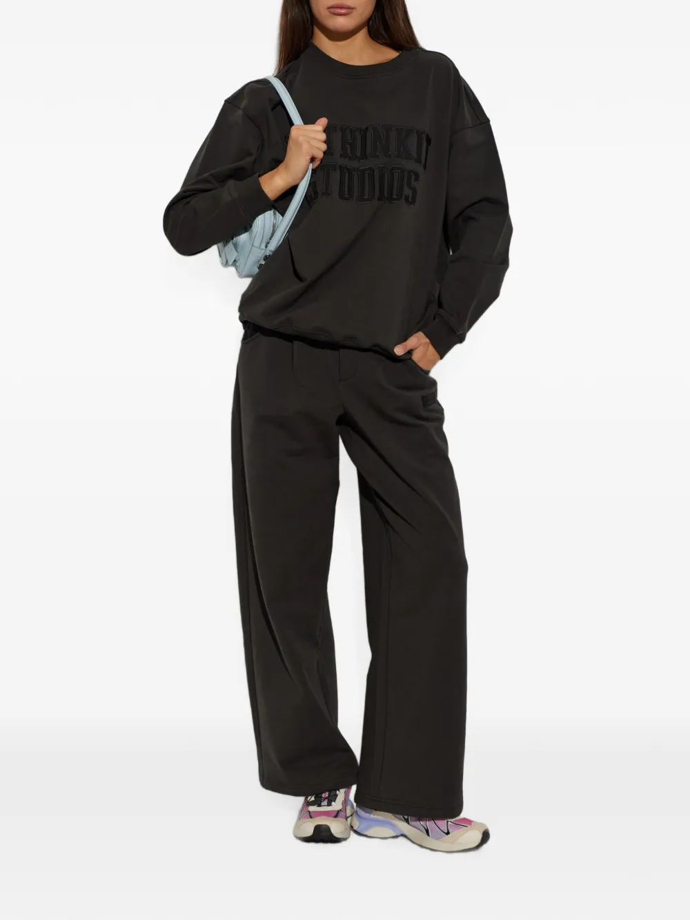 Rethinkit Studios Logo-embroidered Sweatshirt In Black