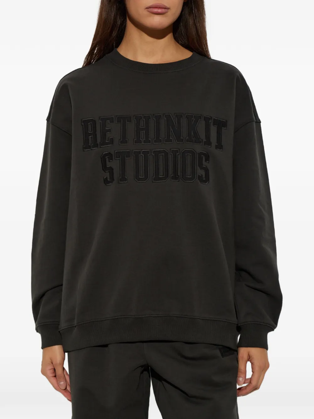 Rethinkit Studios Logo-embroidered Sweatshirt In Black