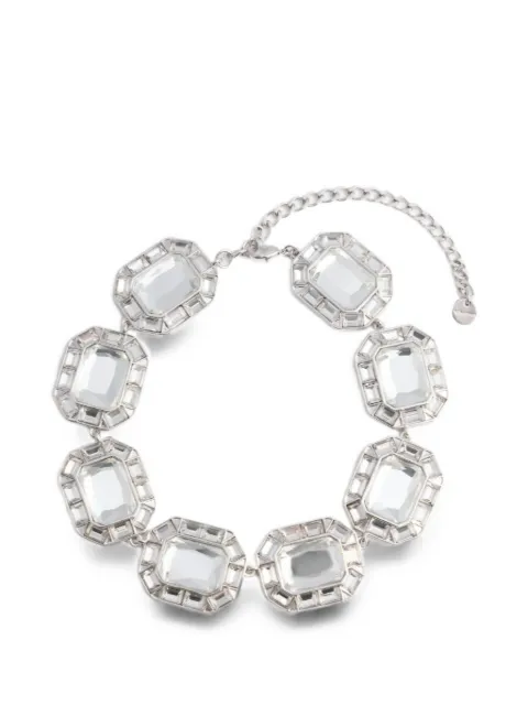 Self-Portrait crystal-embellished curb-chain necklace