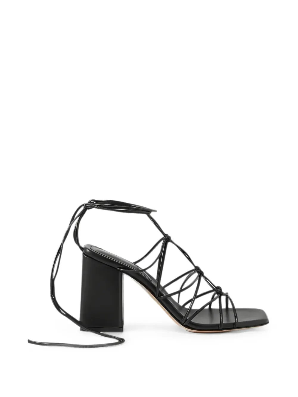 Gianvito Rossi Minas knotted leather sandals - Nero