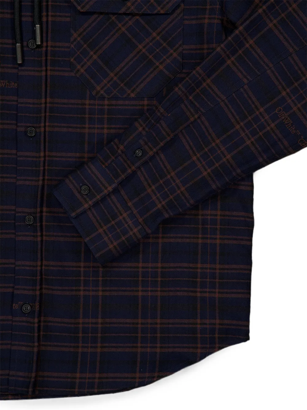 Off-White Overhemd met capuchon Blauw
