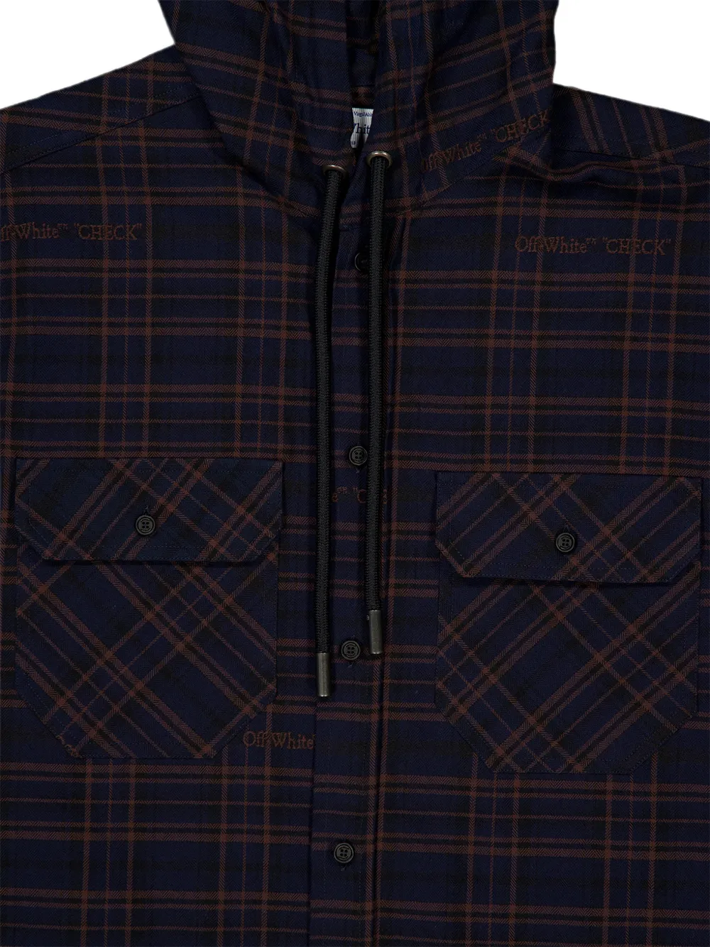 Off-White Overhemd met capuchon Blauw
