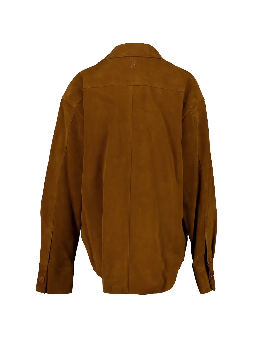 AMI Paris suede buttoned jacket Bruin