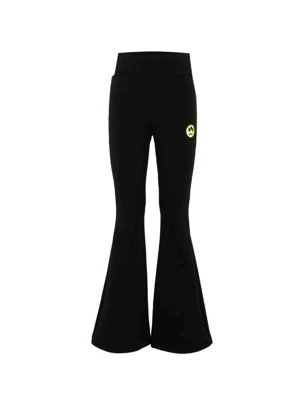 Barrow kids logo-patch flared trousers - Nero