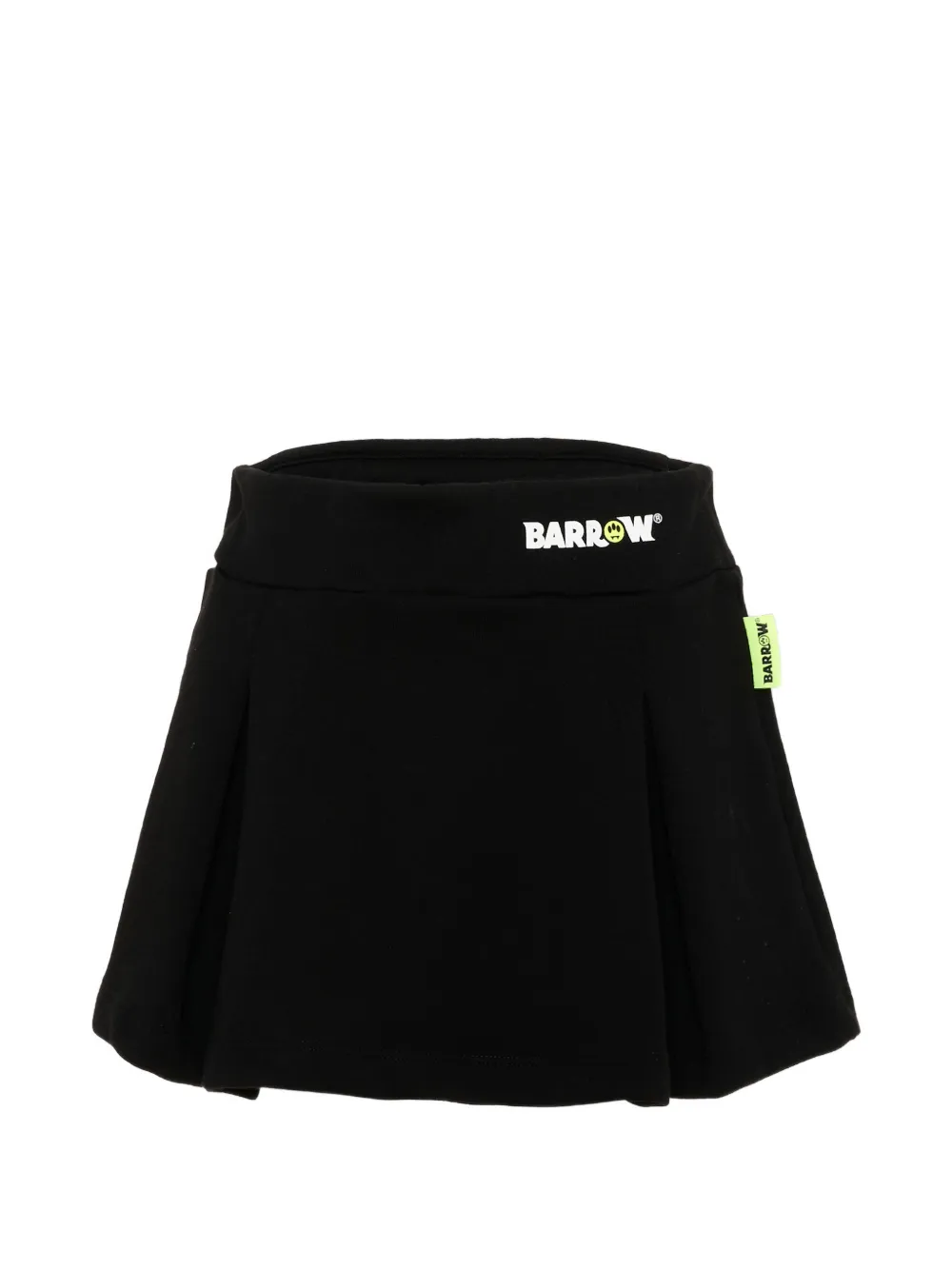 Barrow kids logo-print pleated mini skirt - Nero
