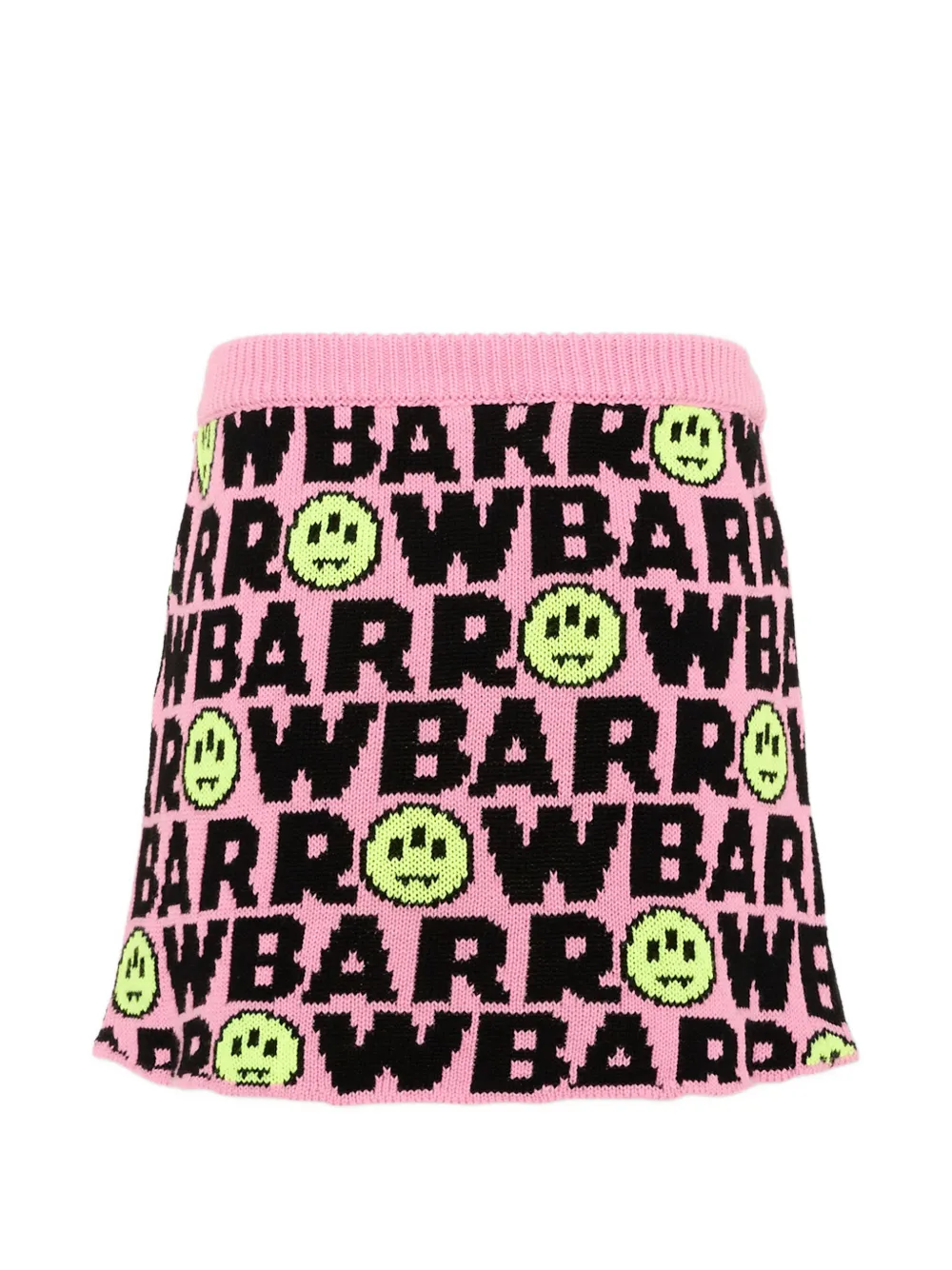 Barrow kids logo-intarsia knitted mini skirt Roze